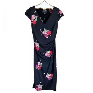 Vintage 90’s Nicole Miller For Lord & Taylor Dark Floral Dress